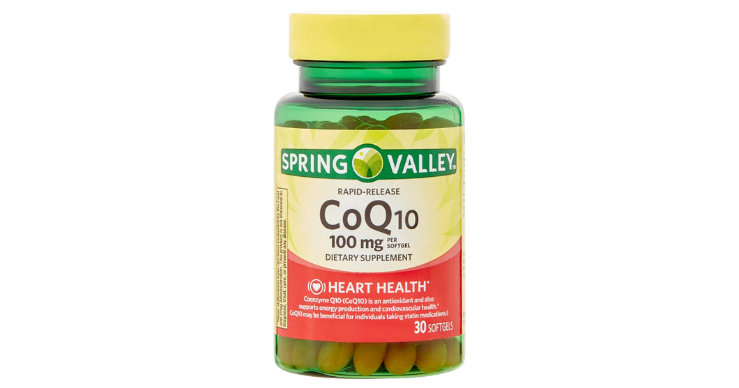 Spring Valley Rapid-Release CoQ10 Dietary Supplement, 100 mg, 30 Count