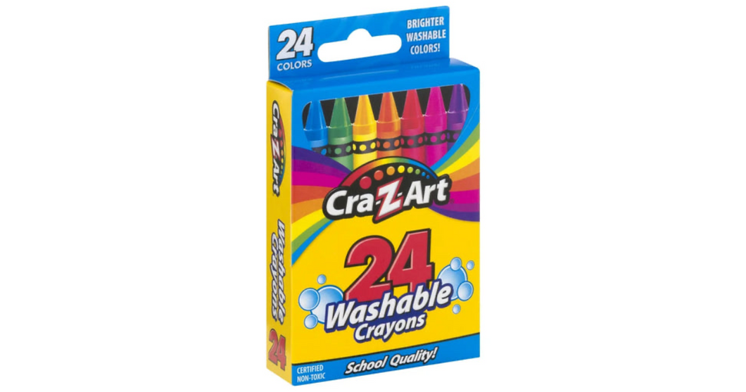Cra-Z-Art Washable Crayons, 24 Count