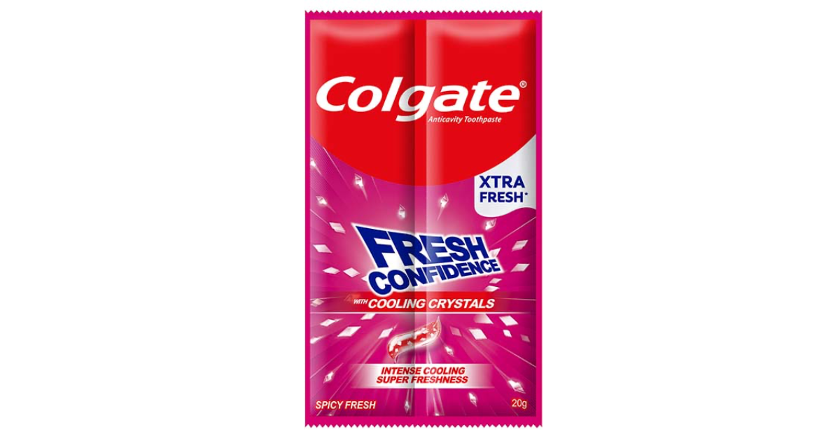 Colgate Fresh Confidence Spicy Fresh Toothpaste for Fresh Breath Sachet 20g