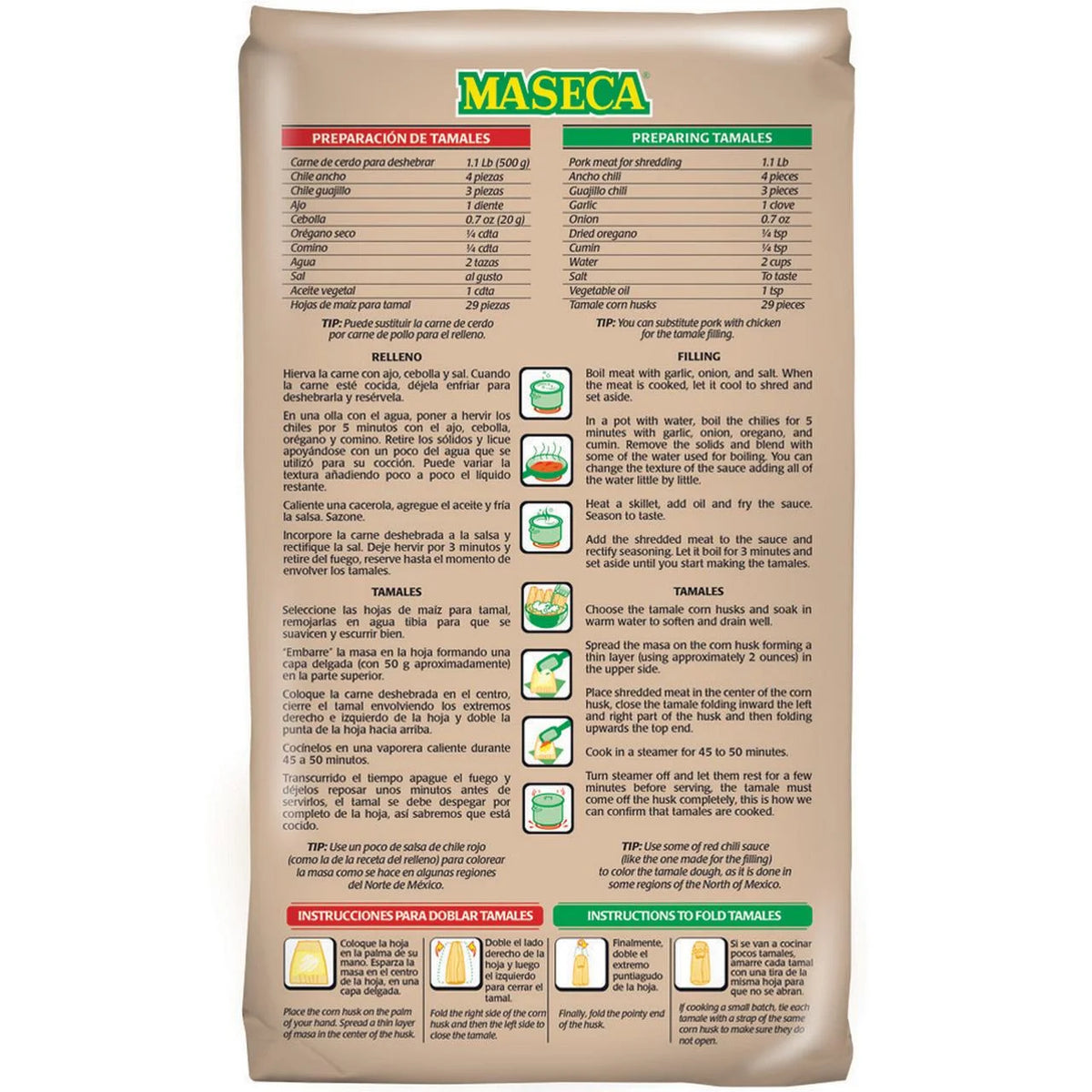 MASECA Tamal Instant Corn Masa Flour, 4 Lb Bag