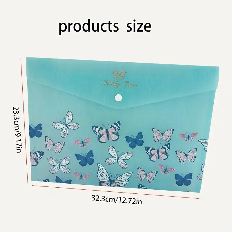 A4 Butterfly Pattern File Bags