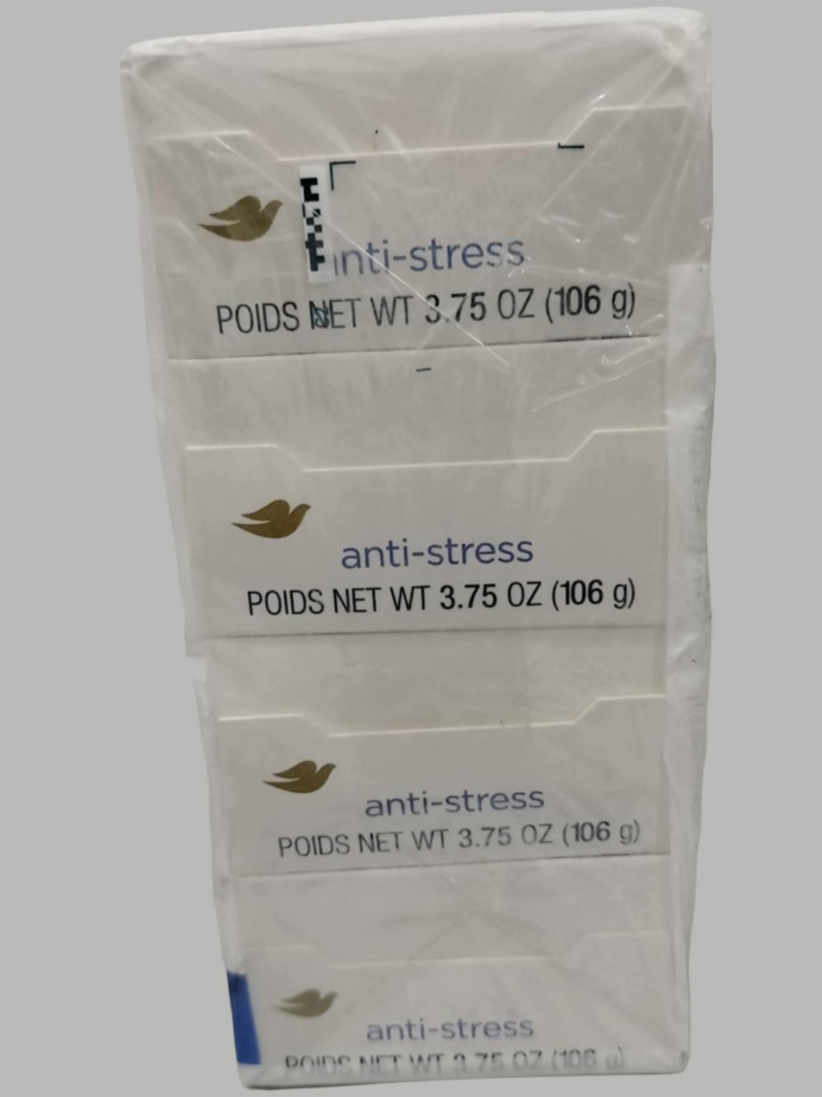 Dove Anti Stress Gentle Beauty Bar Soap Dry Skin Blue Chamomile & Oat Milk, 3.75 oz 4 Bars