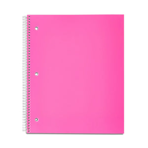 Pen+Gear College Ruled Poly 1-Subject Notebook with Inside Pockets, 9" x 11", 100 Heavyweight Sheets