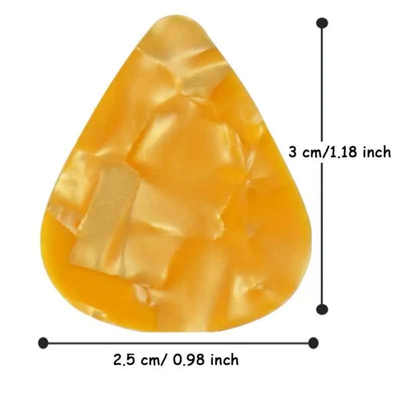 One Piece Guitar/Ukulele Picks - Suitable for Bass, Electric & Acoustic Guitars - 0.46mm Thickness