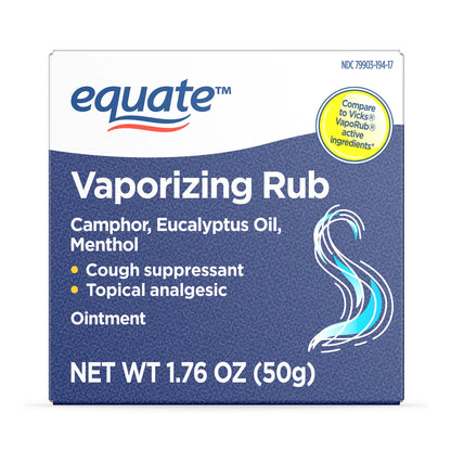 Equate Vaporizing Rub Topical Analgesic & Cough Suppressant Ointment, 1.76 oz