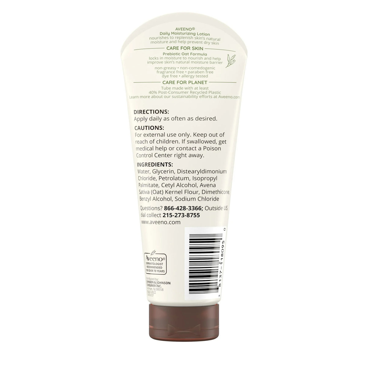 Aveeno Daily Moisturizing Lotion with Oat for Dry Skin, 2.5 fl. oz, .072kg