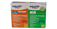 Load image into Gallery viewer, Equate Multi-Symptom Day &amp; Night Cold &amp; Flu Formula Softgels, 20 Count
