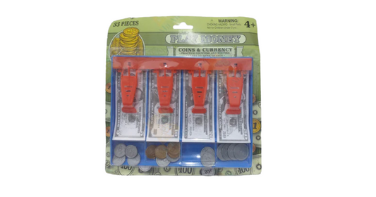 Play Money coins & currency Toy 33 pieces for kids age 4+