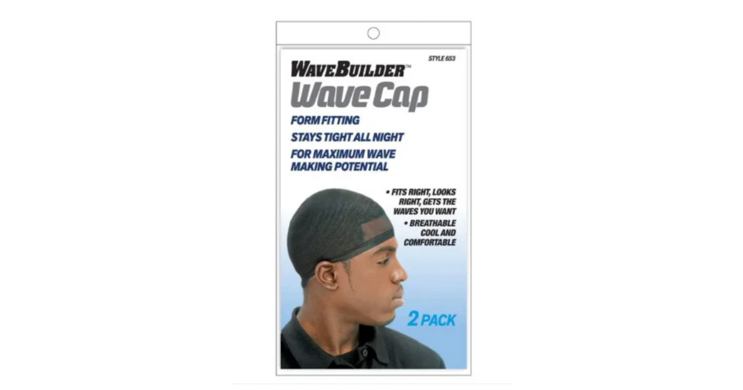 WaveBuilder Wave Cap, Black, 2 Count