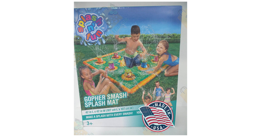 Splash n' Fun Gopher smash Splash Mat 42 in L X 42 in W (107CM l X107 cm W) 3+ age  1 set