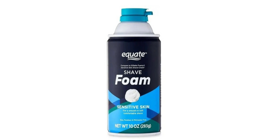 Equate Shave Foam, Sensitive Skin, 10 oz