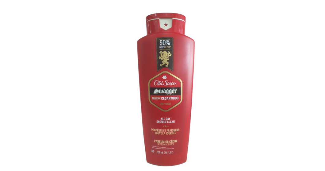 Old Spice Swagger Cedarwood Scent, Body Wash for Men, 24 fl oz (709ml)