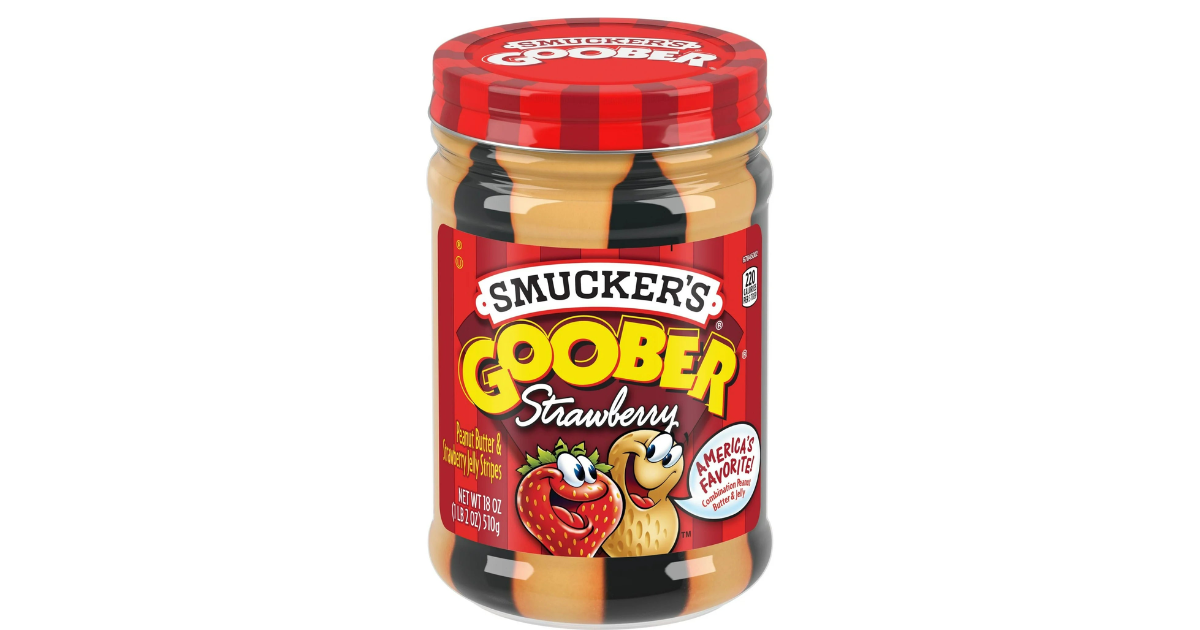 Smucker's Goober Peanut Butter and Strawberry Jelly Stripes, 18 Ounces