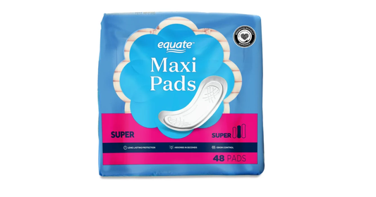 Equate Maxi Pads napkin, Super (48 Count)