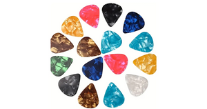 One Piece Guitar/Ukulele Picks - Suitable for Bass, Electric & Acoustic Guitars - 0.46mm Thickness