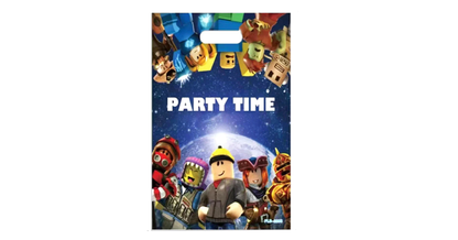 Roblox Gift Bags Birthday Decor Disposable Robot Plastic Candy Gift Bag Roblox Theme Party Bag Kids Birthday Festival Party