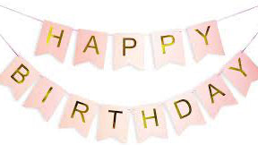 Birthday Bunting Banners / Gold & Silver