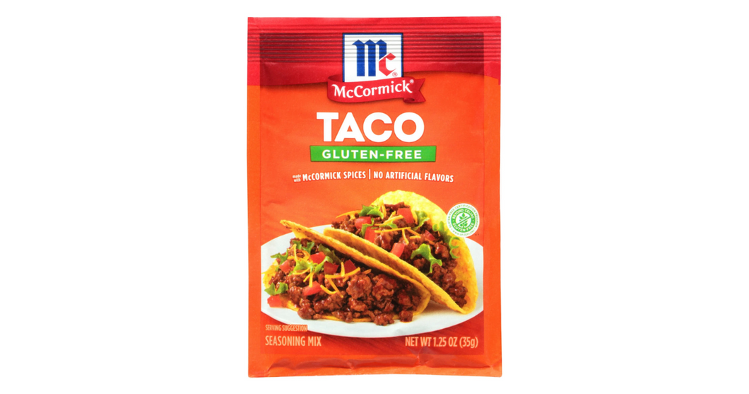 McCormick Gluten Free Gluten Free Taco Seasoning Mix, 1.25 oz Envelope