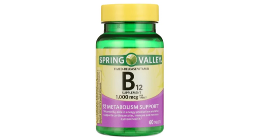 Spring Valley B12, 1000mcg 60 tablets