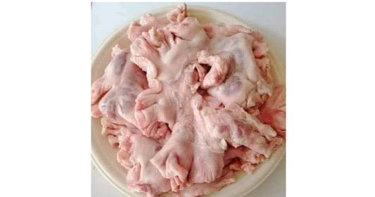 Chicharon bulaklak in a tub ready to cook