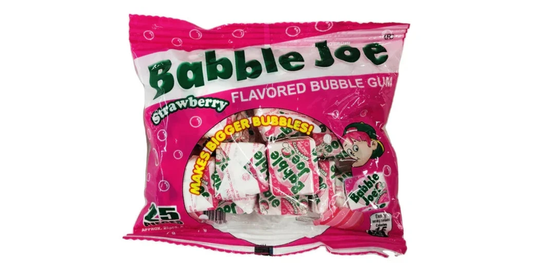Babble Joe Bubble Gum Strawberry 25's