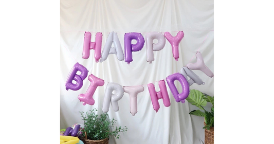 1 set Happy birthday Foil balloon Birthday Party Decoration Free String