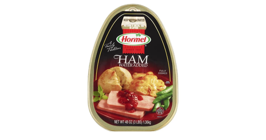 HORMEL Canned Ham, Fully Cooked, Refrigerated, 48 oz Steel Can