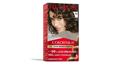 Revlon ColorSilk Permanent Hair Color, Bond Repair Complex, 30 Dark Brown, 1 pack