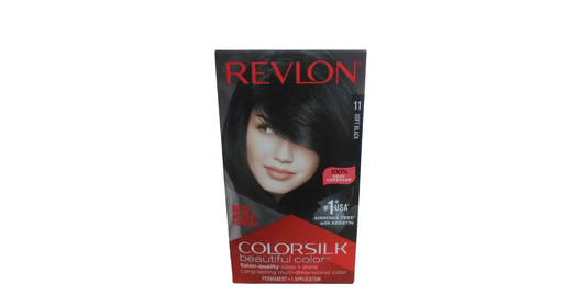 REVLON #11 soft black ammonia free with keratin Permanent hair color (U.S.A)