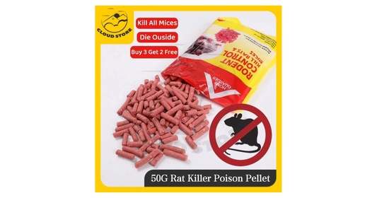 Rodent Control Rat Killer Poison Pellet 20g./Pack Rat Killer Repellant for Home, Rat & Mice Control for Indoor