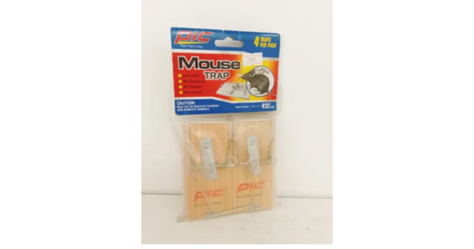 Pic Pest-Free Living Wood Mouse Traps, 4pcs in 1 pack