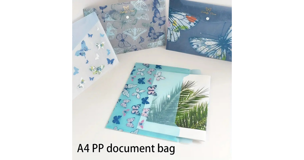 A4 Butterfly Pattern File Bags