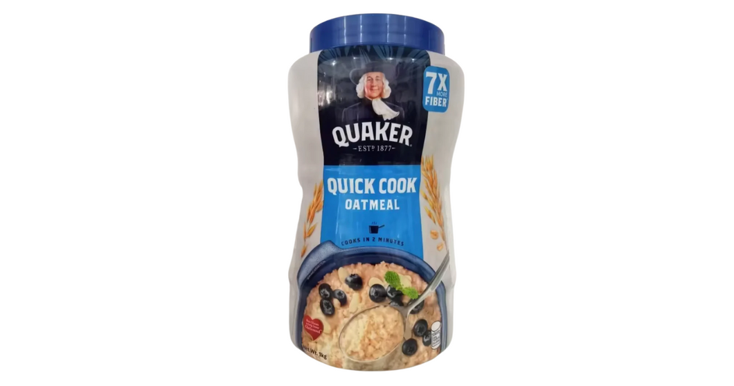 Quaker, Quick 1 Minute Oats, Oatmeal, Quick Cook Oatmeal 1kg.