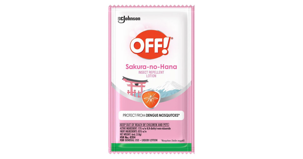 off! insect repellent lotion sachet sakura no hana 6ml