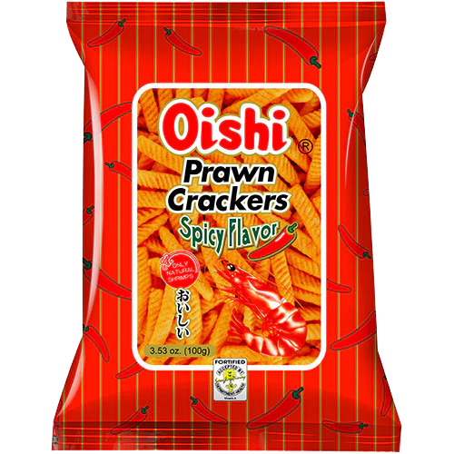 OISHI PRAWN CRACKER SPICY 60g.