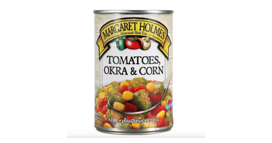 Margaret Holmes Tomatoes, Okra, And Corn, 14.5 oz. 411g