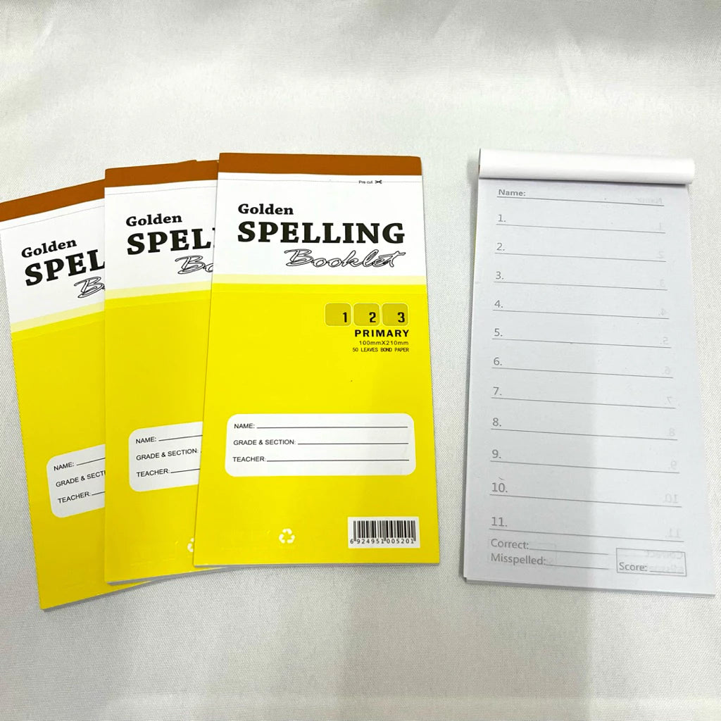 Spelling Booklet for primary and intermediate Grade 1,2,3 50lvs