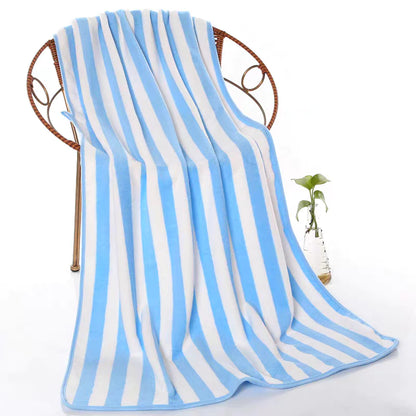 Microfiber Stripe Bath Towel Super