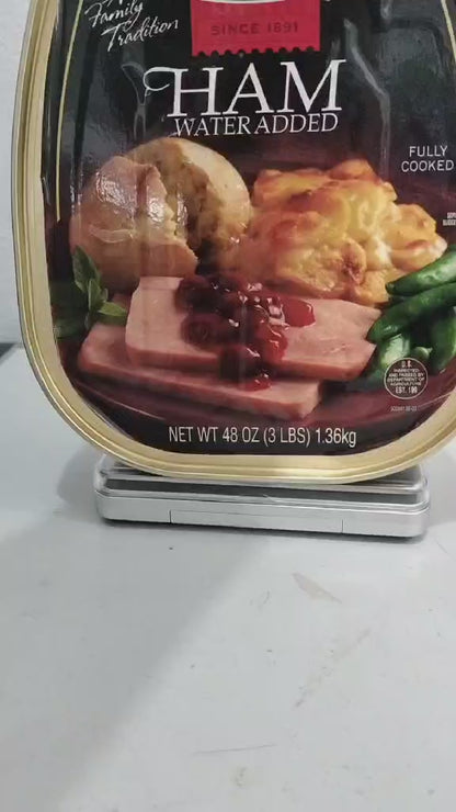 HORMEL Canned Ham, Fully Cooked, Refrigerated, 48 oz Steel Can