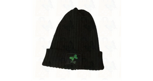 Embroidery Black Knitted Hat Autumn Winter Beanie Casual Outdoor Warm Bonnet