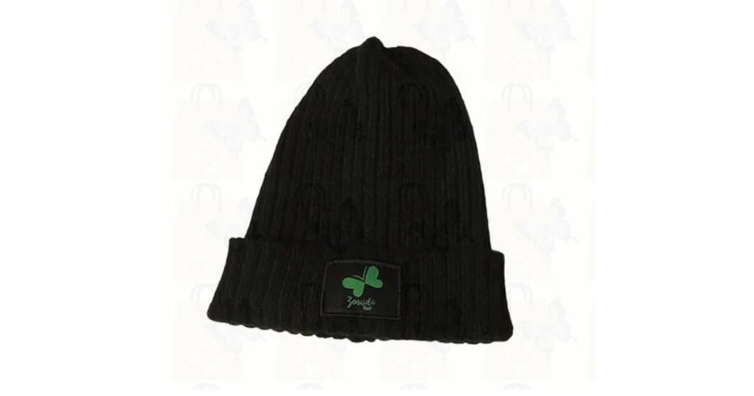 Embroidery Black Knitted Hat Autumn Winter Beanie Casual Outdoor Warm Bonnet