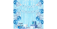 Load image into Gallery viewer, Blue Happy Christening Banner
