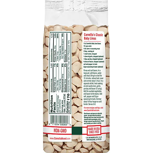 Camellia Baby Limas White Dried  Beans
