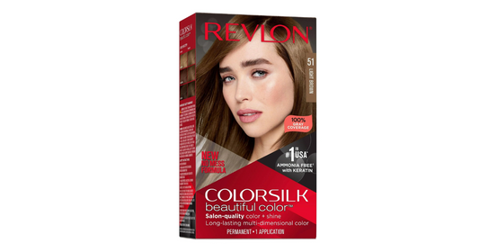 REVLON #51 Permanent color Light  Brown ammonia free w/keratin (U.S.A)