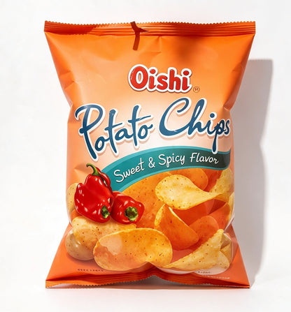 OISHI POTATO CHIPS SWEET & SPICY