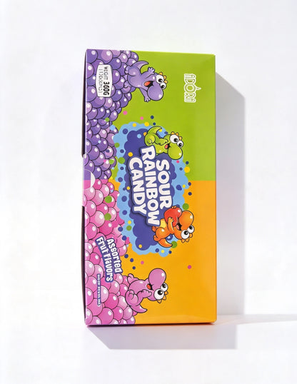 Sour rainbow candy dinosaur