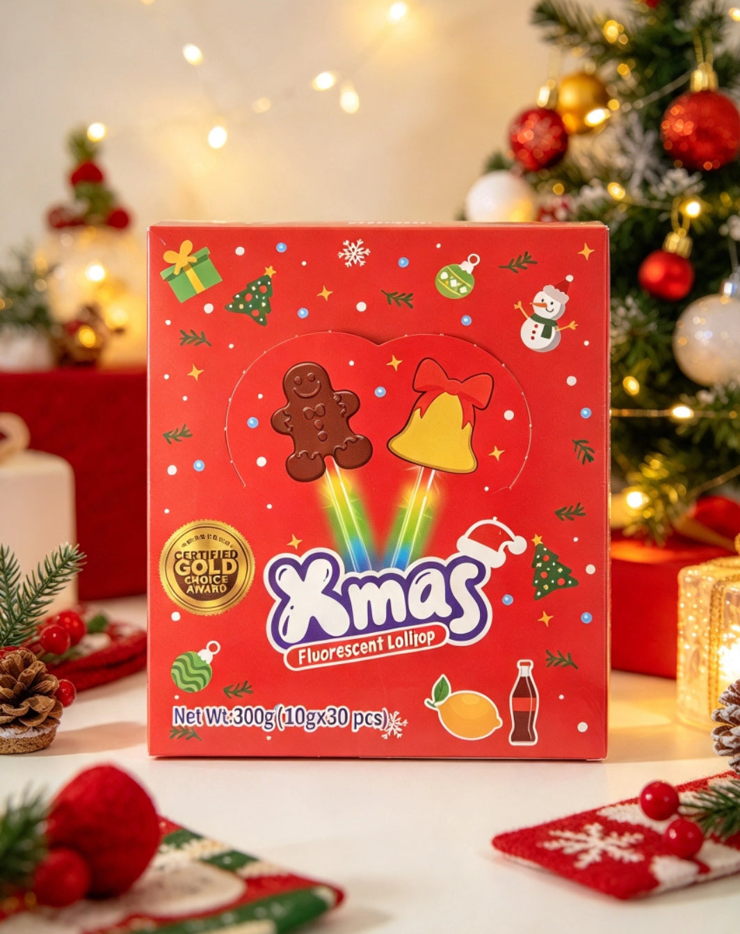 Red Xmas lollipop