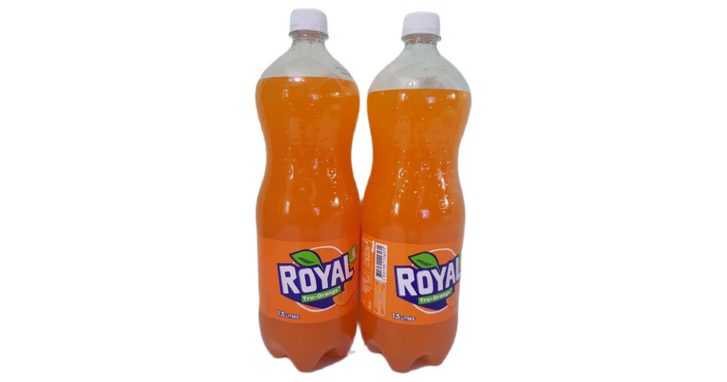 ROYAL TRU-ORANGE with B Vitamins   1.5 liters per bottle)
