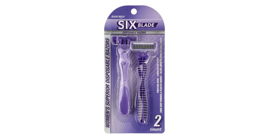 Assured Women's 6-Blade Disposable Razors, 2-ct.