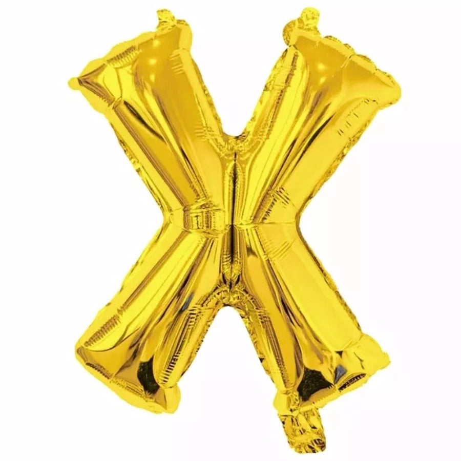 Gold Foil Letter Foil Balloon   Letter"X"